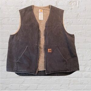 Carhartt vintage Black Sherpa-Lined Vest sz xl